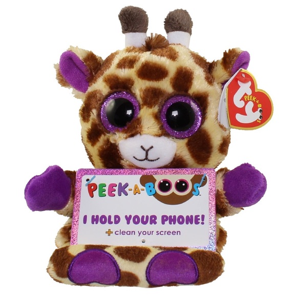 Ty Peek-A-Boos Jesse The Giraffe Plush ~ Holds Your Phone Clean Your Screen